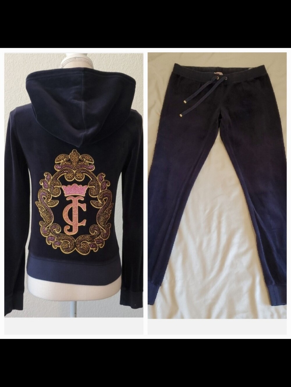 Juicy Couture Navy Velour set